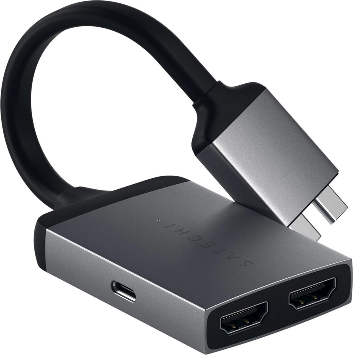 Адаптер Satechi Aluminum Type-C Dual HDMI Adapter Space Gray